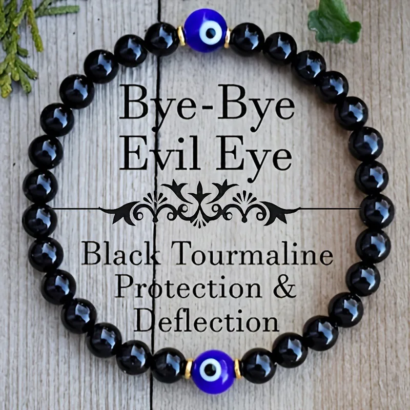 Evil Eye Black Tourmaline Bracelet | Mindful Protection Jewellery