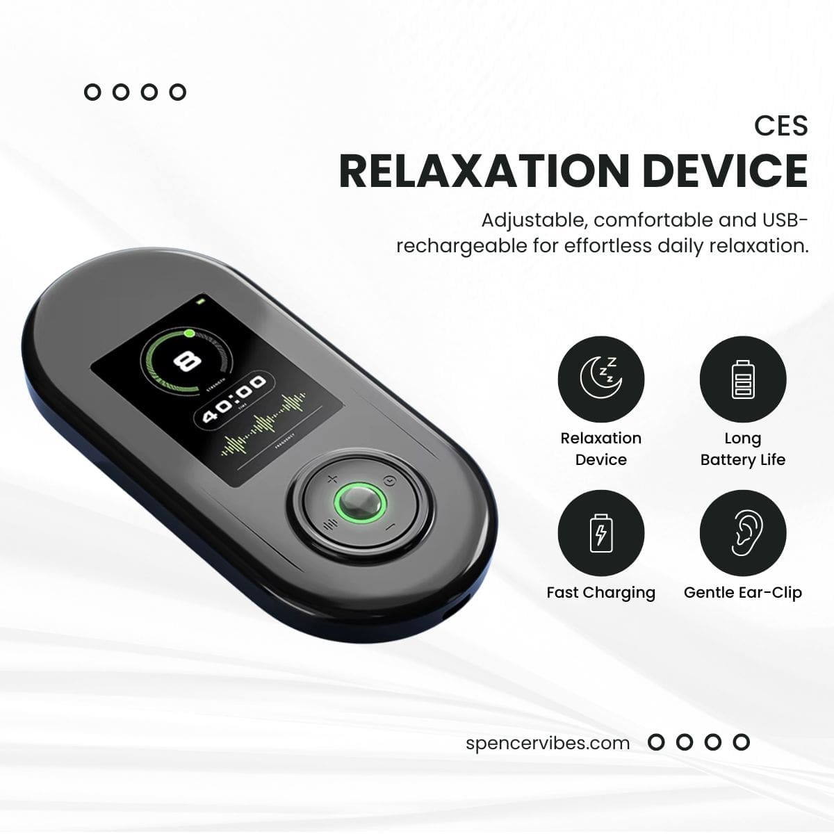 CES Ear-Clip Relaxation Device