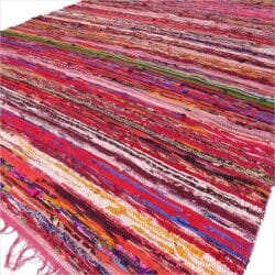 Luxury Rag Rug – Red (150 × 90 cm)