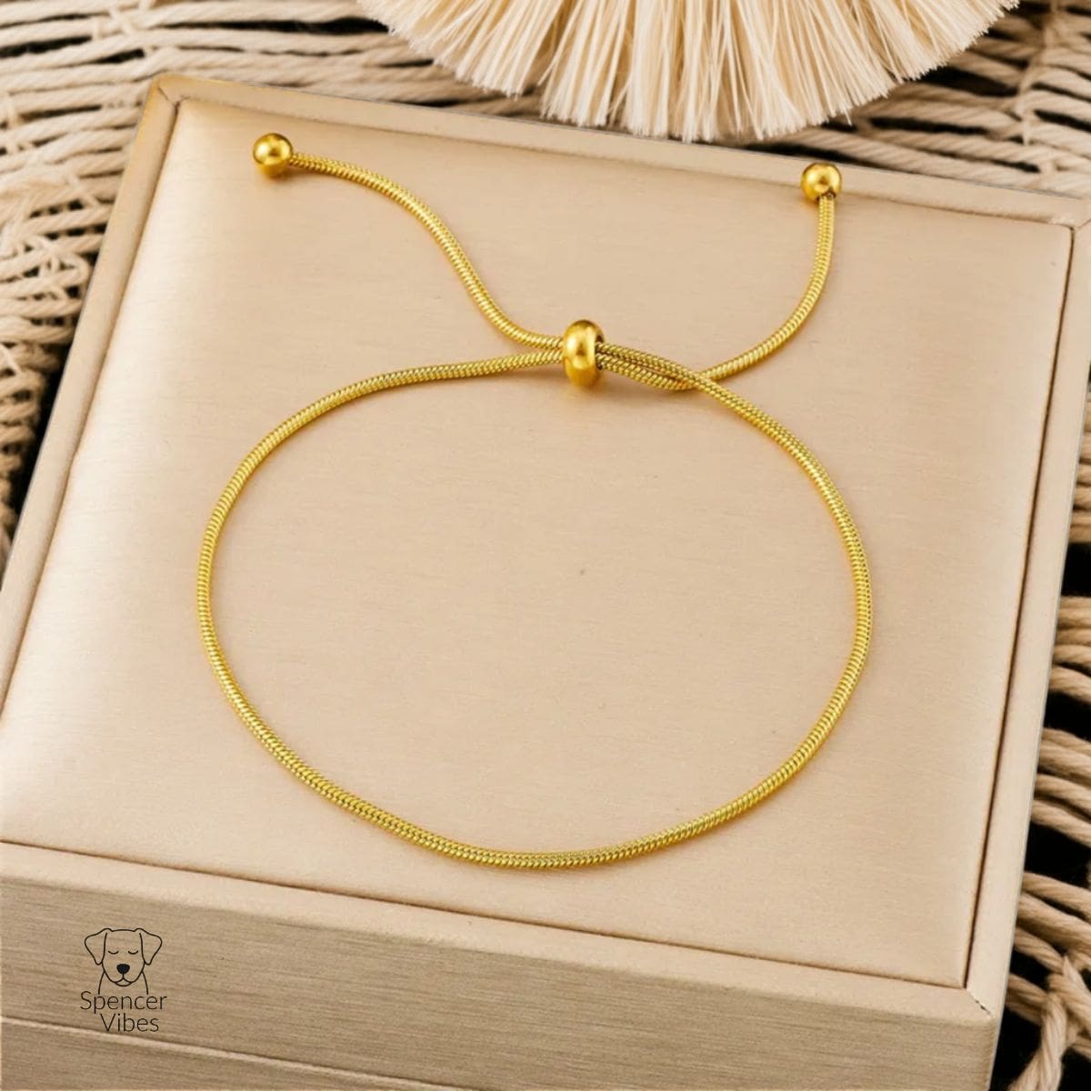 Adjustable Gold Slider Bracelet – Minimal Everyday Jewellery