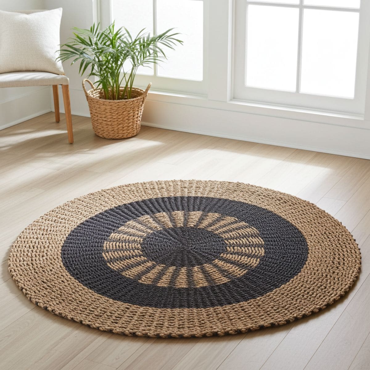Seagrass Rug – Round Woven Accent (1m)
