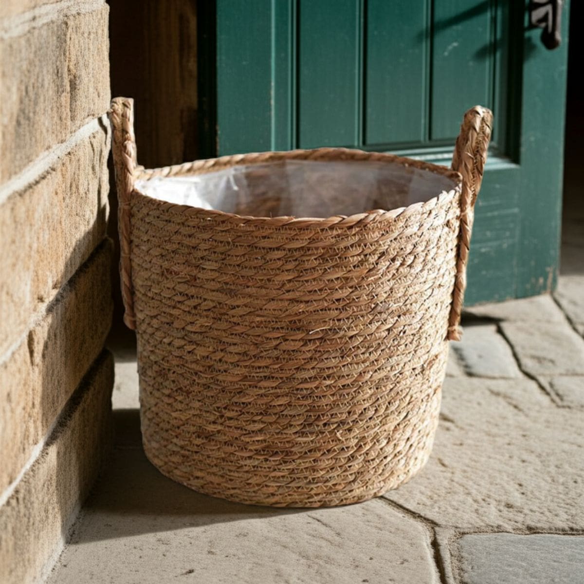 Hand-Braided Seagrass Sanctuary Basket – Natural Woven Storage