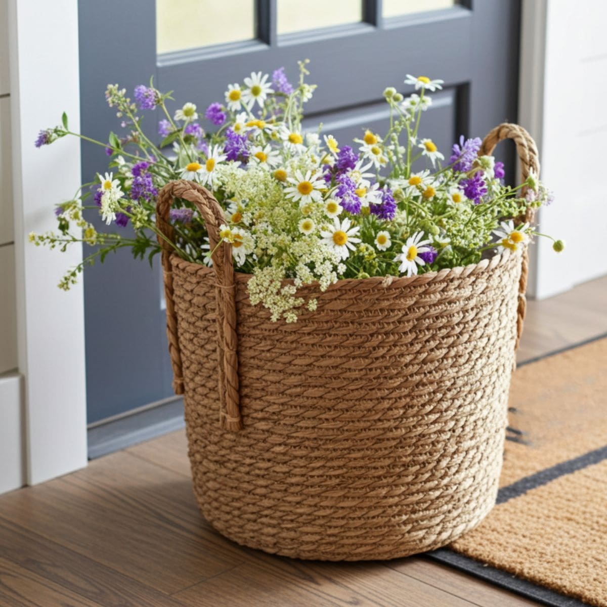 Hand-Braided Seagrass Sanctuary Basket – Natural Woven Storage